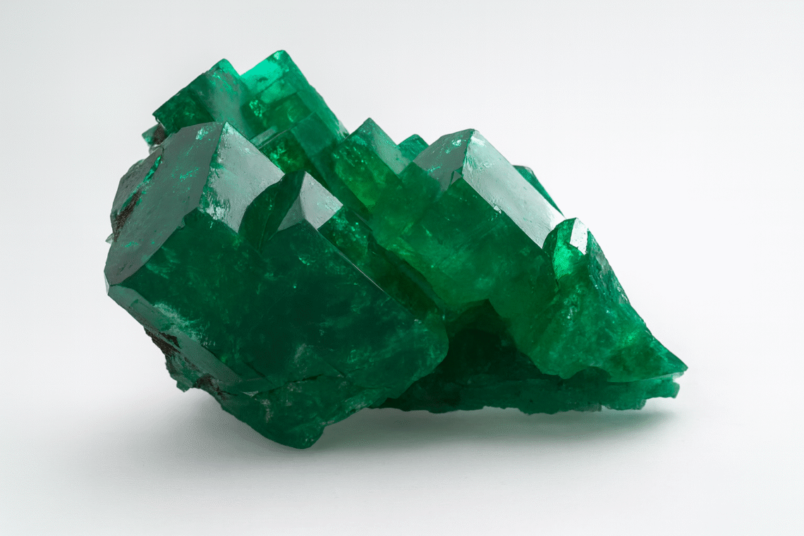 Raw emerald crystal green gemstone