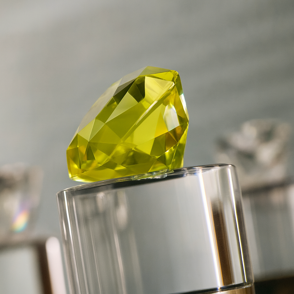 Golden Heliodor gemstone close-up