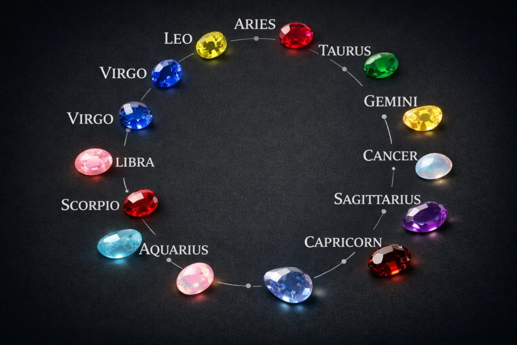 zodiac signs and lucky gemstones