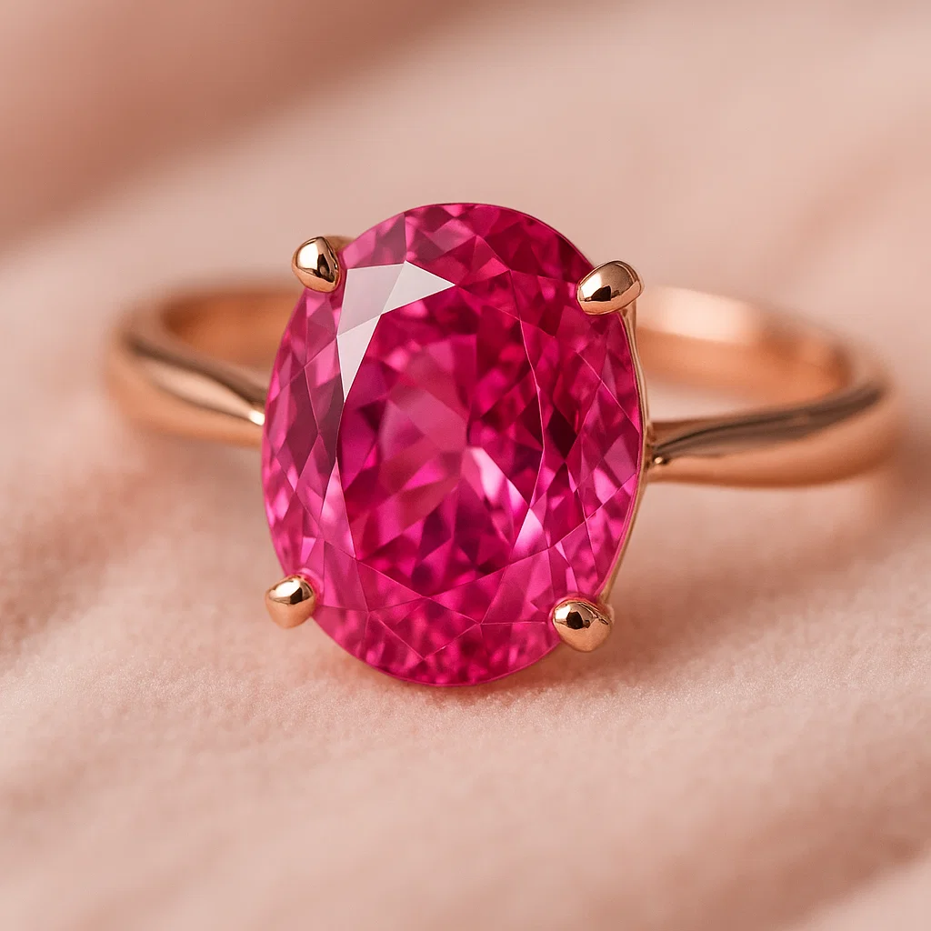 Pink gemstone ring