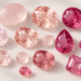 Pink gemstones collection