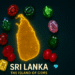 Sri Lanka glowing gemstone map