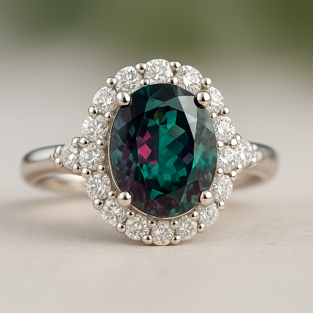 Alexandrite gemstones from different origins
