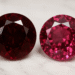 Ruby and spinel gemstones close-up