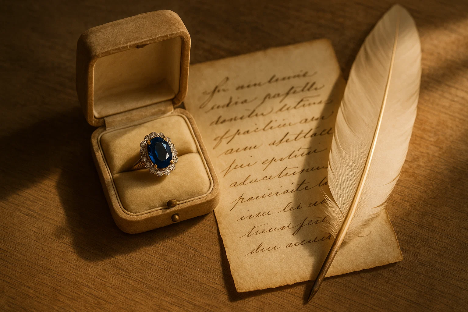 Vintage Blue Sapphire ring display